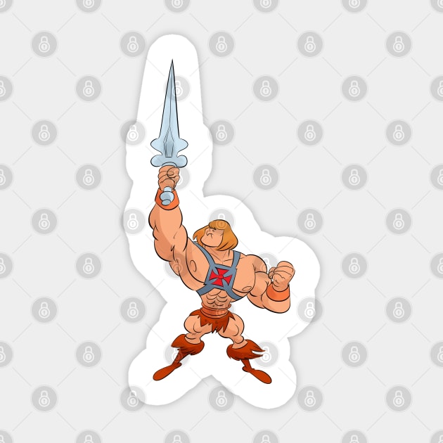 Muscleman Sticker by FanartFromDenisGoulet
